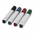 Whiteboard Marker Set, 4 Stück, Abwischbar, Schwarz, Blau, Rot, Grün