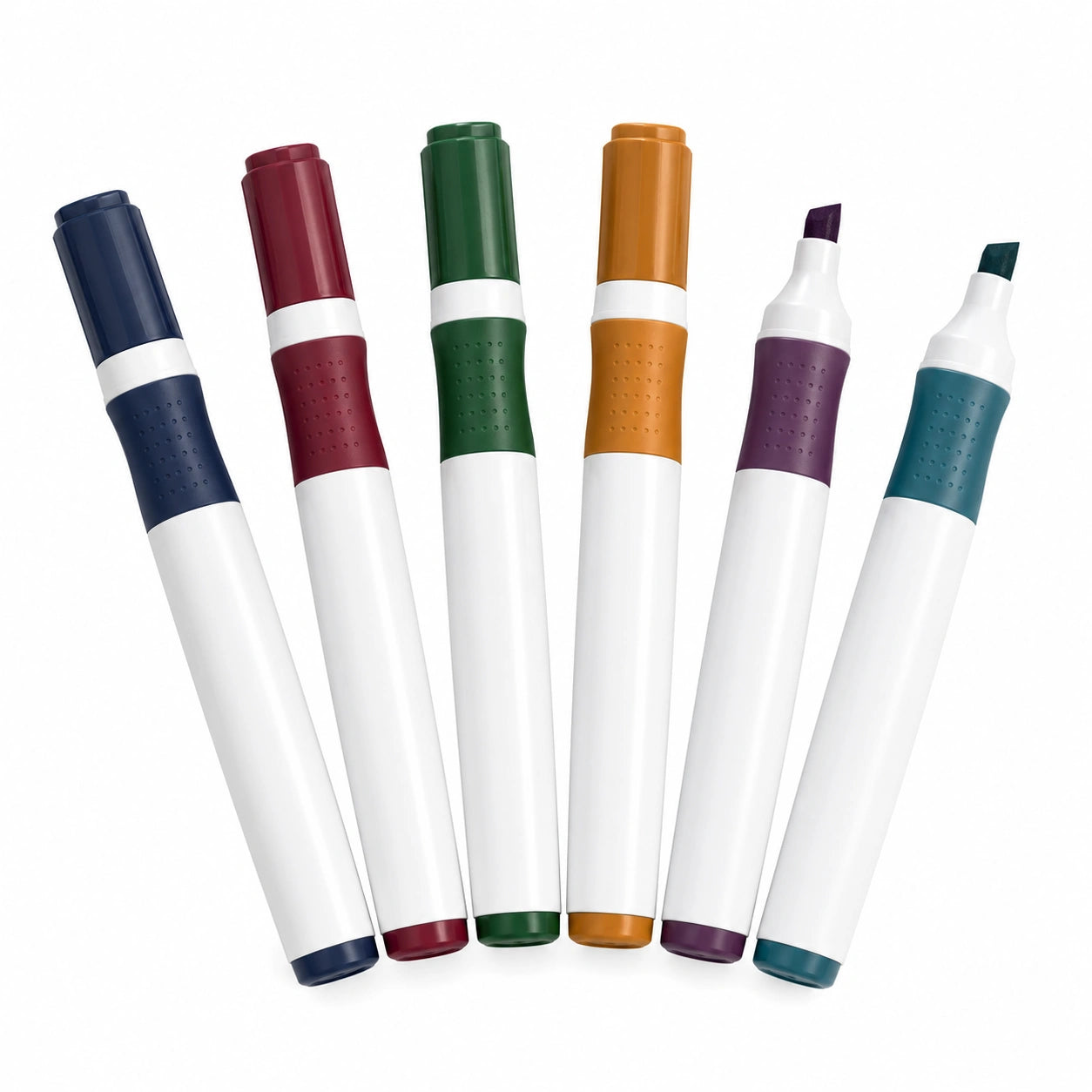 Whiteboard-Marker Set mit Keilspitze, 6 Farben