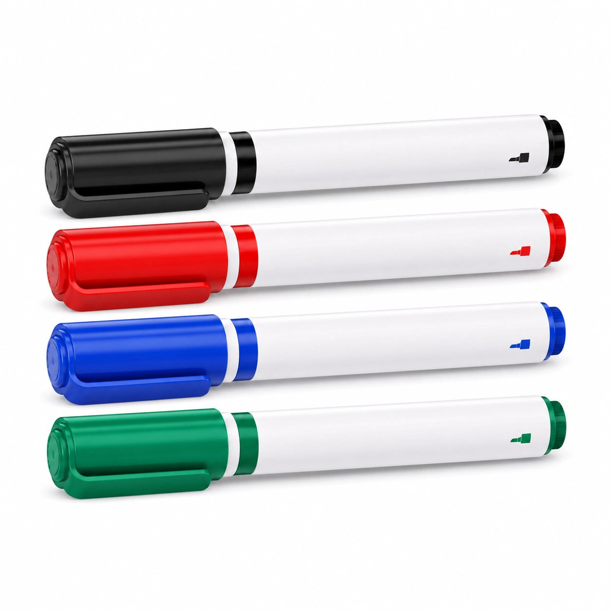 Whiteboard-Marker-Set in Schwarz, Rot, Blau und Grün