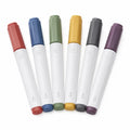 Set mit 6 abwaschbaren Whiteboardmarkern, Rundspitze, mehrfarbig