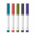 Whiteboard-Marker-Set mit 5 Farben: Blau, Rot, Grün, Schwarz und Lila