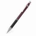 Burgunderroter Druckbleistift mit Metall- und Gummigriff