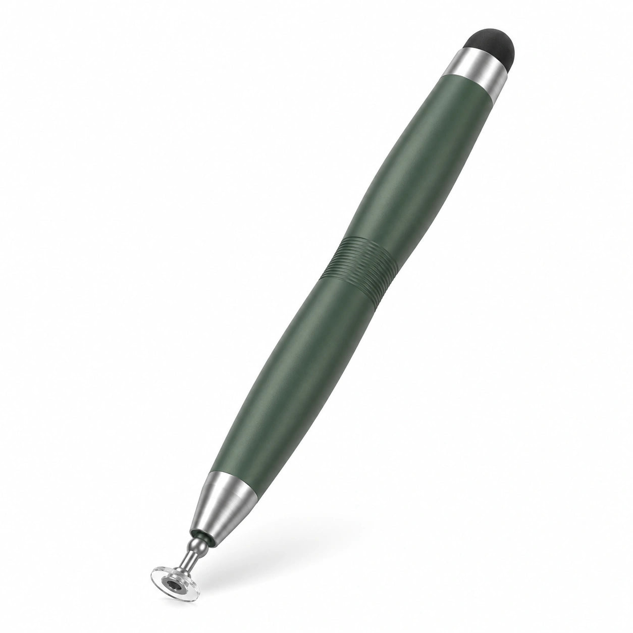 Grüner Eingabestift mit Disc-Spitze und Stylus für Touchscreens