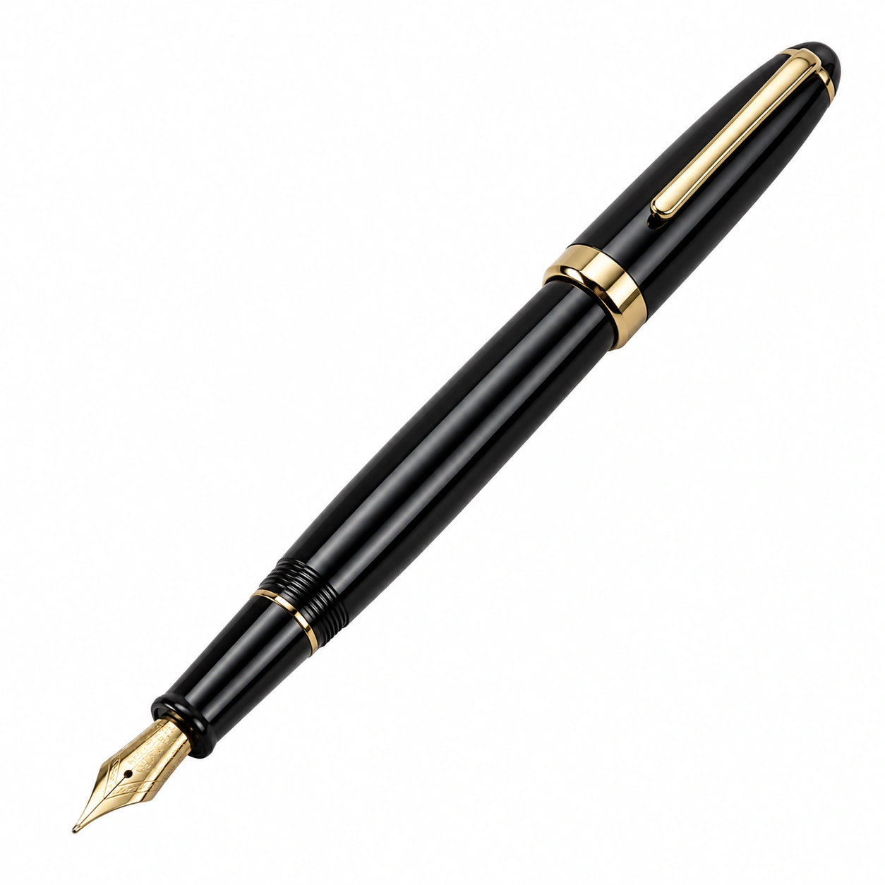 Eleganter Füllfederhalter Schwarz mit Goldfeder