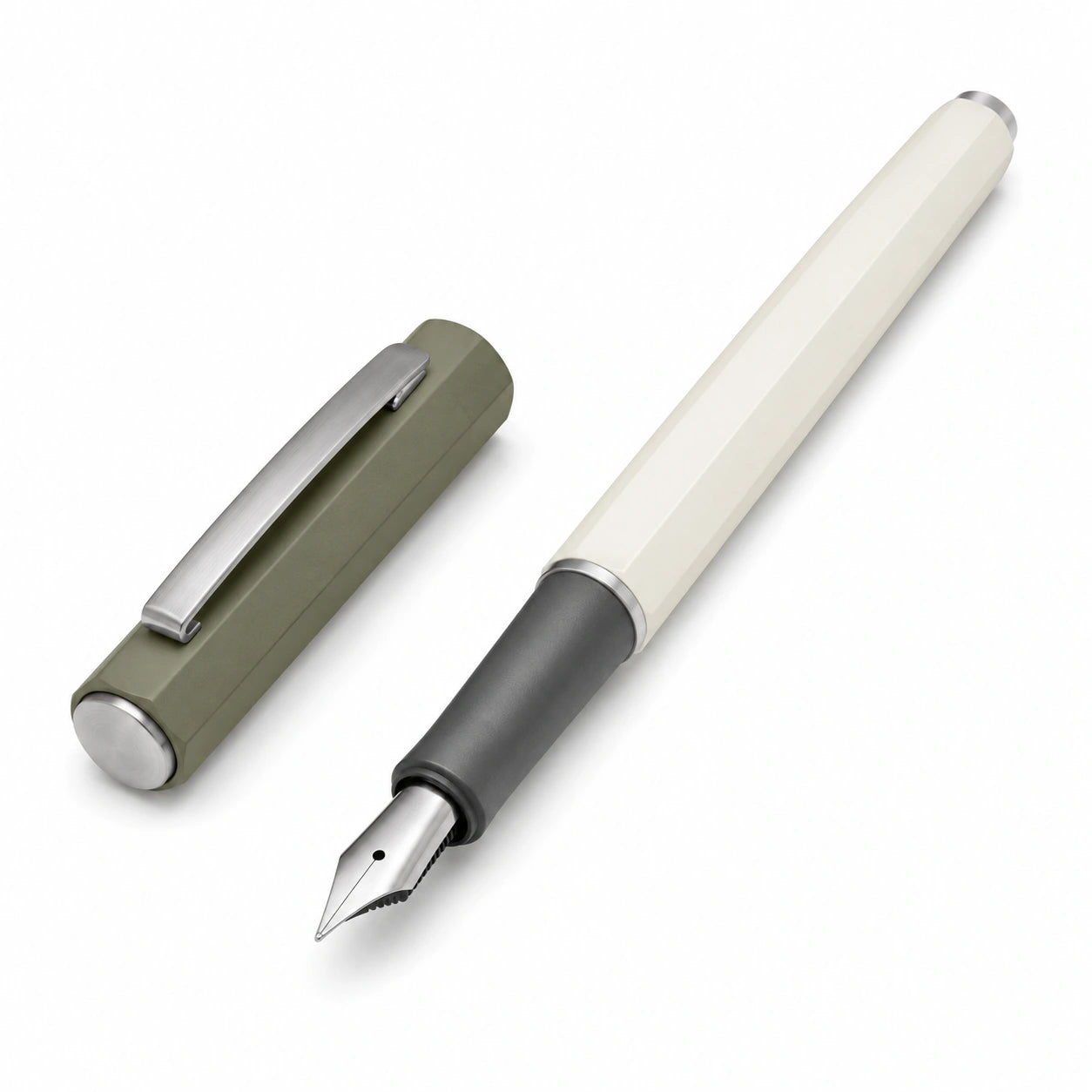 Füllfederhalter Elfenbein/Kaki mit ergonomischem Design
