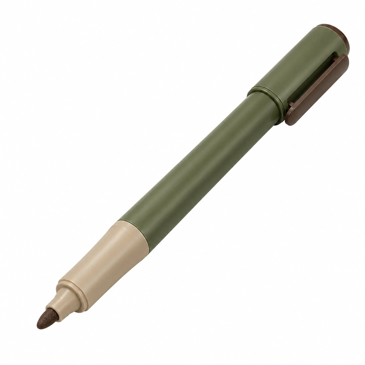 Permanentmarker Grün Beige mit Rundspitze 1 mm