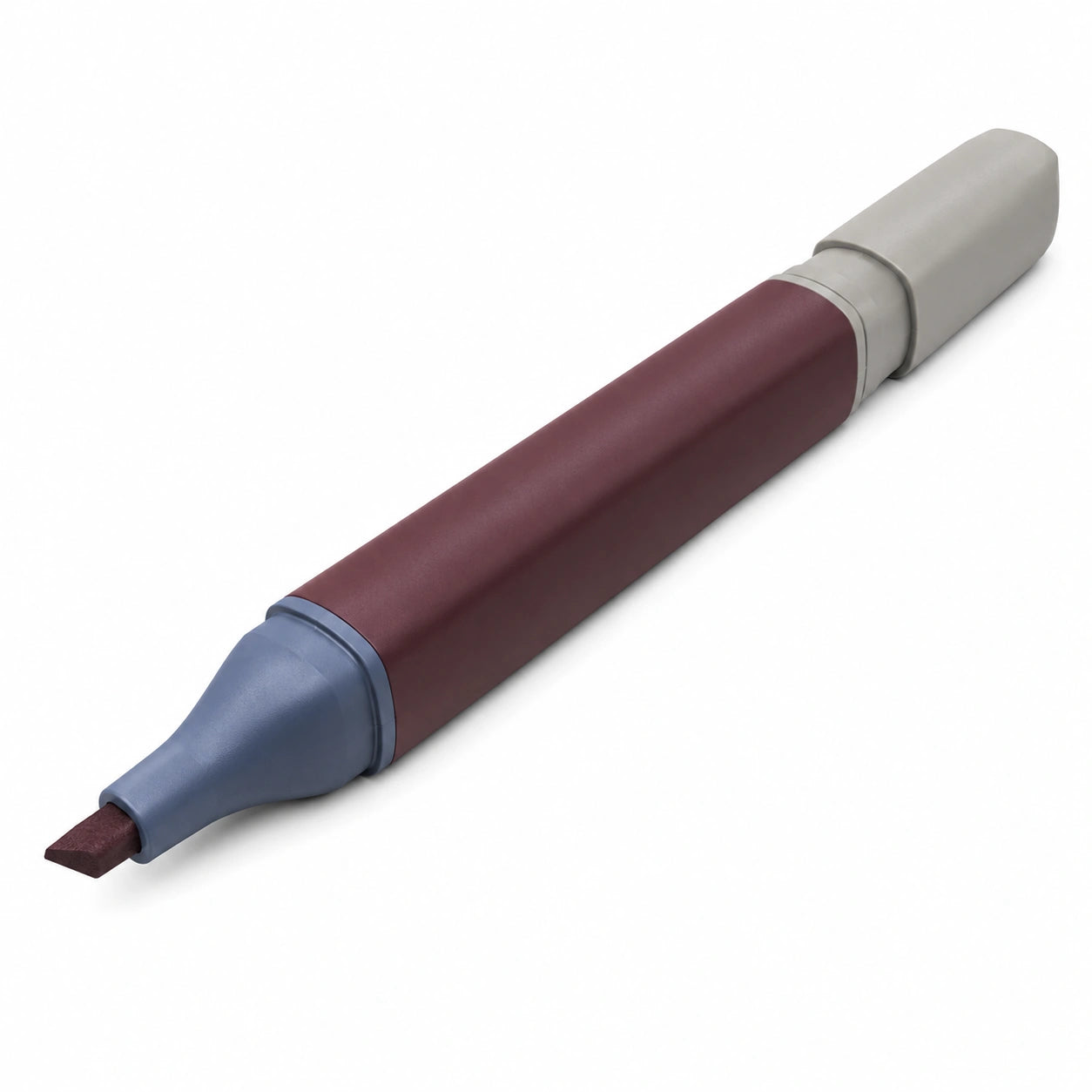 Permanentmarker mit Keilspitze Burgund/Blau