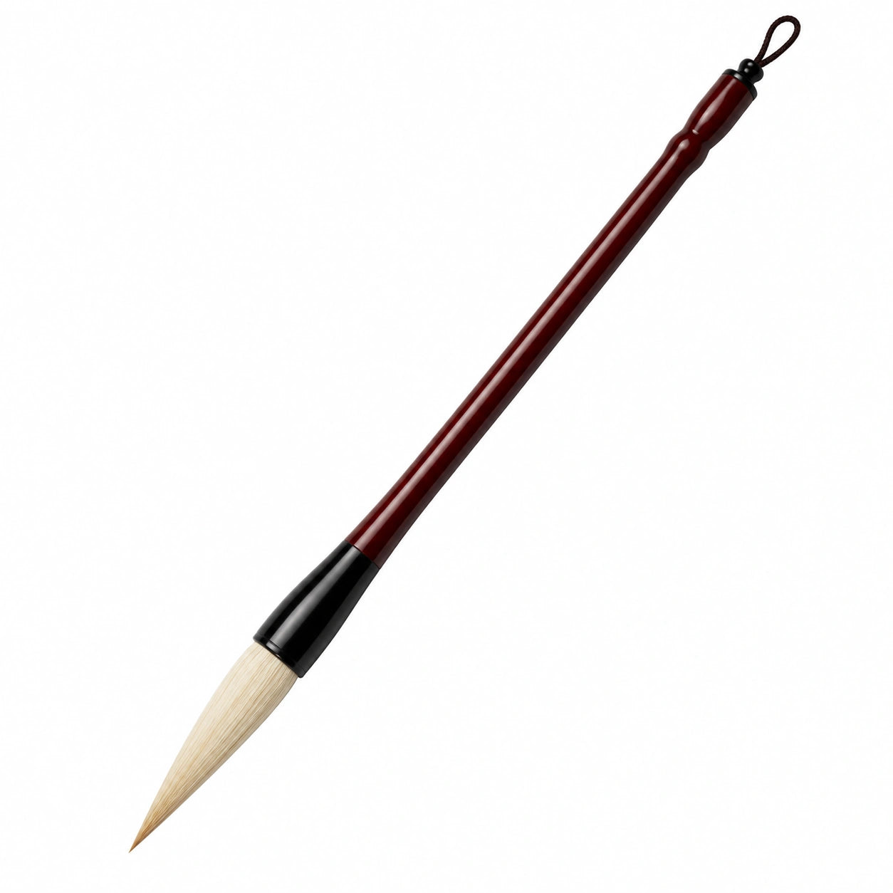 Traditioneller Kalligraphiepinsel mit Rot/Schwarz Holzgriff