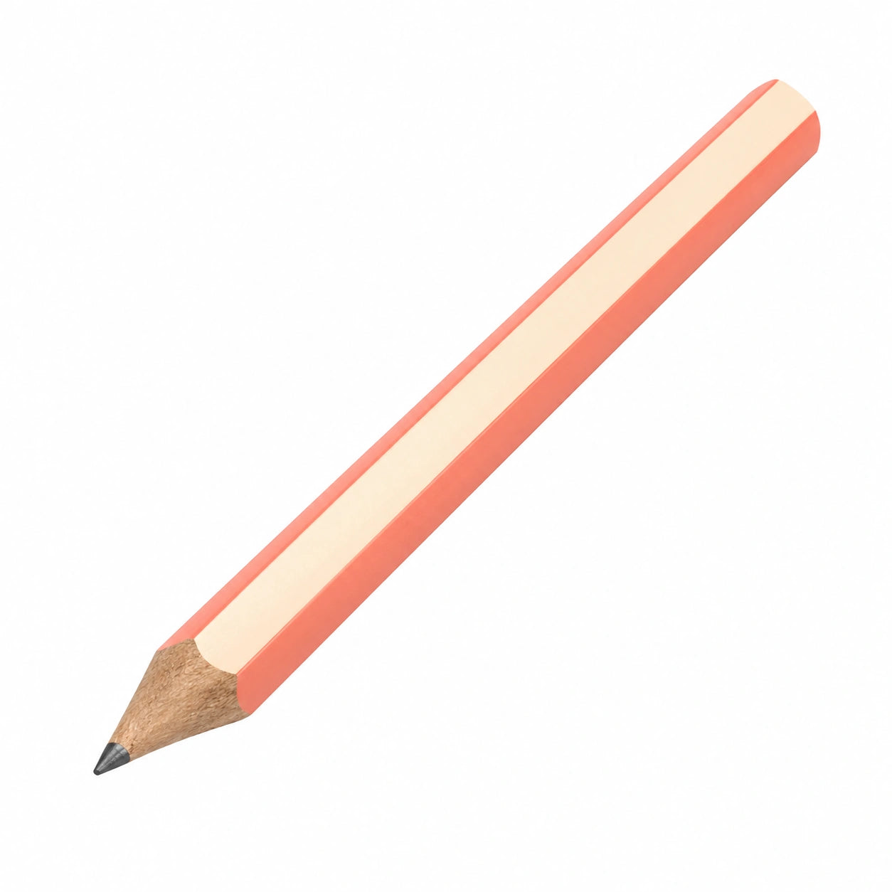 Sechseckiger Bleistift mit Grafitspitze - Orange/Beige