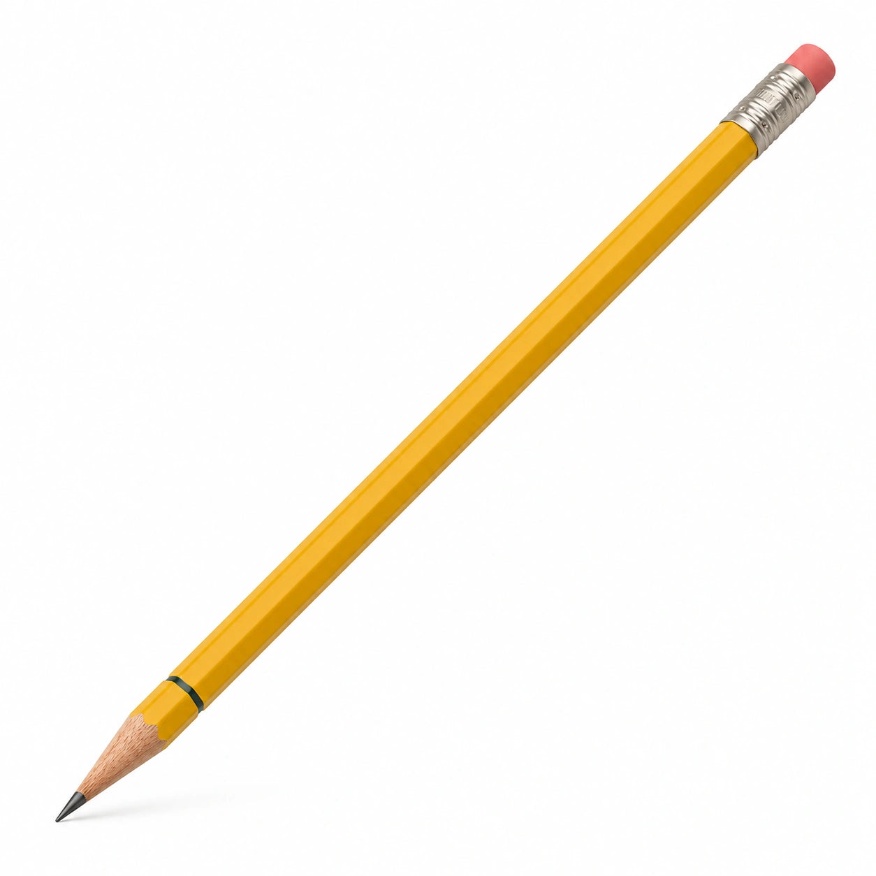 Gelber HB Bleistift mit Radiergummi
