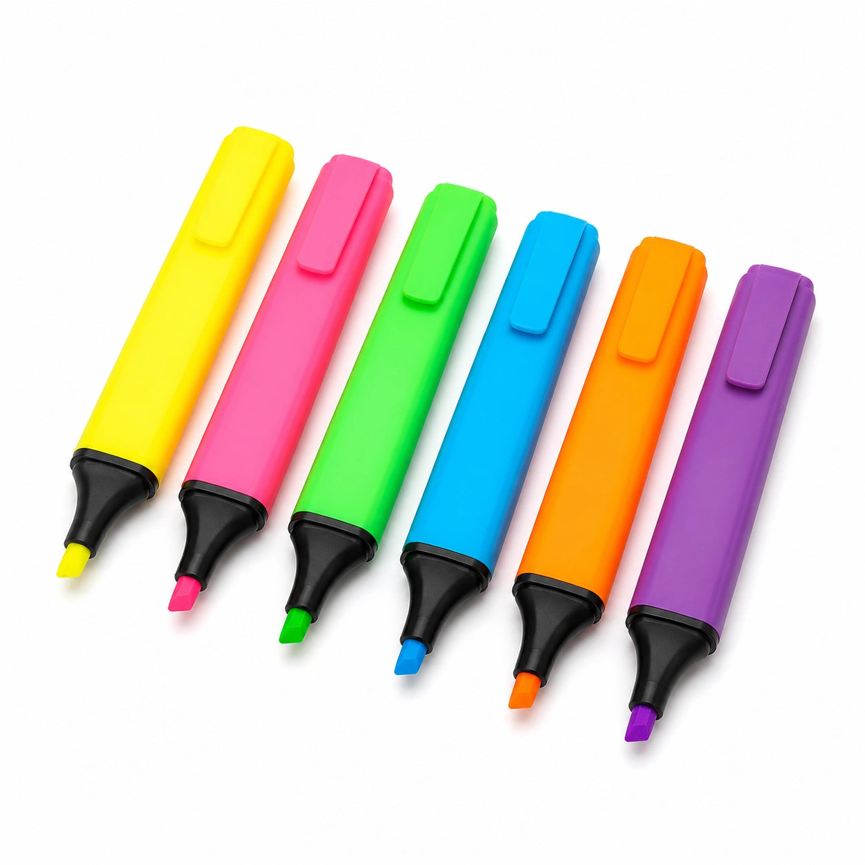 Leuchtstift-Set mit 6 Farben und Keilspitze