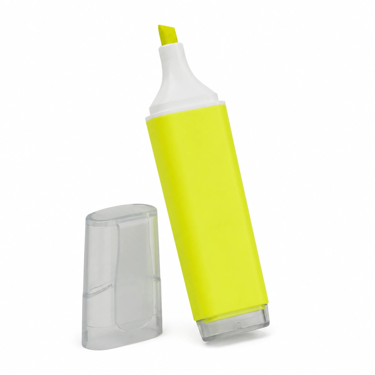 Gelber Textmarker mit Keilspitze