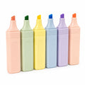 Pastell Textmarker Set, 6 Farben, Keilspitze, 2 mm