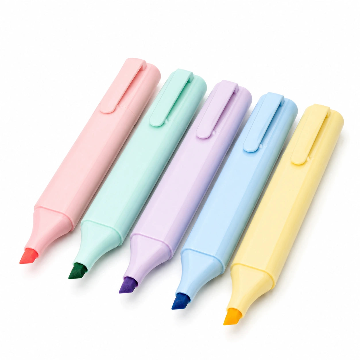 Pastellfarbene Textmarker-Set mit 5 Farben