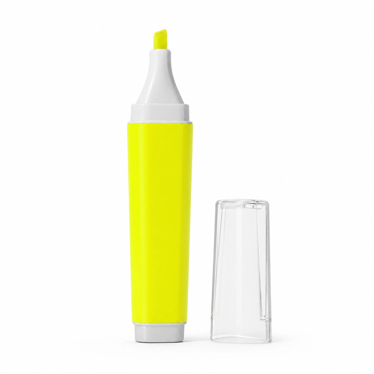 Neongelber Textmarker mit Keilspitze