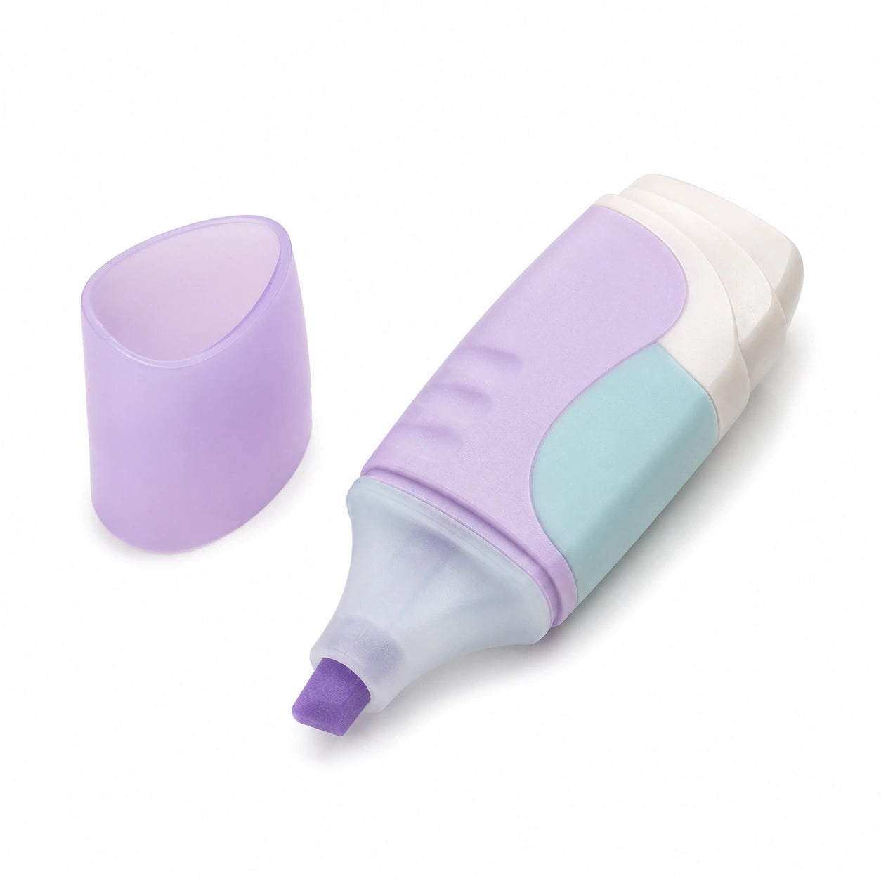 Lila Textmarker mit Breiter Spitze und Ergonomischem Griff