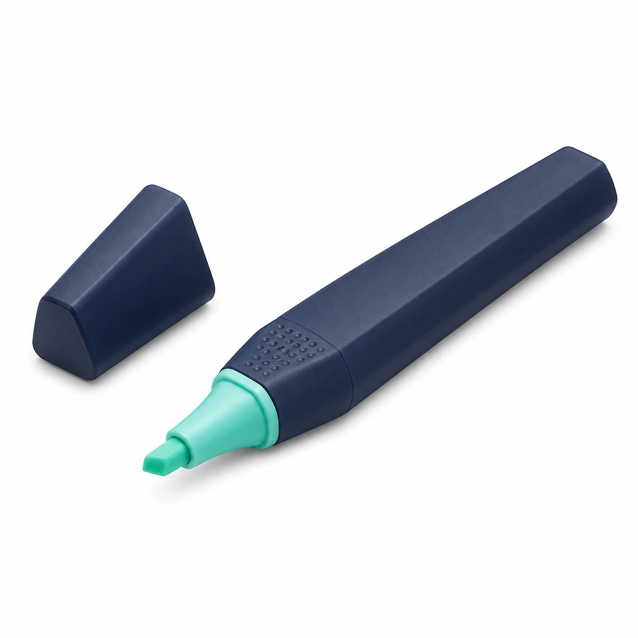 Textmarker Mintgrün Dunkelblau mit Breiter Keilspitze