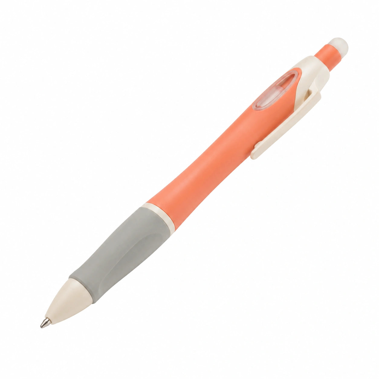 Ergonomischer Druckkugelschreiber Orange/Grau